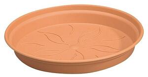 Elho Green Basics Podstavek za lonec za rastline (Zunanje dimenzije (Ø x V): 10 x 1 cm, Plastika, Rdeče barve)