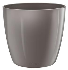 Elho Brussels Diamond Okrogli lonec (Zunanje dimenzije (Ø x V): 16 x 15 cm, Biserna, Plastika, Sijaj)