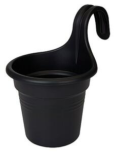 Elho Lonček za ograjo Green Basics easy - viseče (Zunanje dimenzije (Ø x V): 20 x 25,7 cm, Plastika, Črne barve)