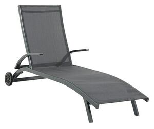 Sunfun Maja Vrtni ležalnik (Sive barve, Aluminij, Možnost premikanja)