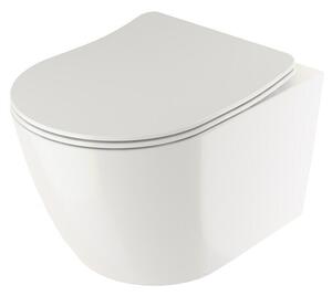 Camargue Paris Set za stenski WC 2.0 (Izpiranje brez roba, Brez posebne glazure, Oblika splakovanja: Globok, Položaj straniščne odprtine: Vodoravno, B
