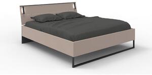 POSTELJA 180 cm x 200 cm , leseni material bež, sivobež