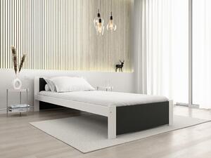 Postelja IKAROS 90 x 200 cm, antracit/bela Posteljno dno: Letveno posteljno dno, Vzmetnica: Brez vzmetnice