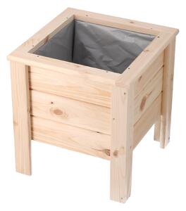 ATMOWOOD Lesen cvetlični lonec - kvadratni 38 cm