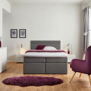 Bessagi Home Boxspring Postelja Rosa, Temno Siva, 140x200