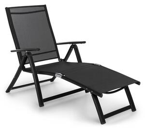 Blumfeldt Pomporto Lounge, vrtni ležalnik, PVC, PE, aluminij,7 položajev, antracit