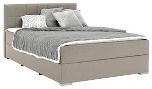 KONDELA Boxspring postelja 140x200, sivorjava TAUPE, FERATA TV COMFORT
