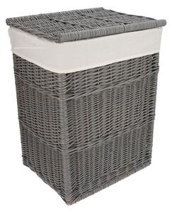 ATMOWOOD Pletena košara za perilo siva