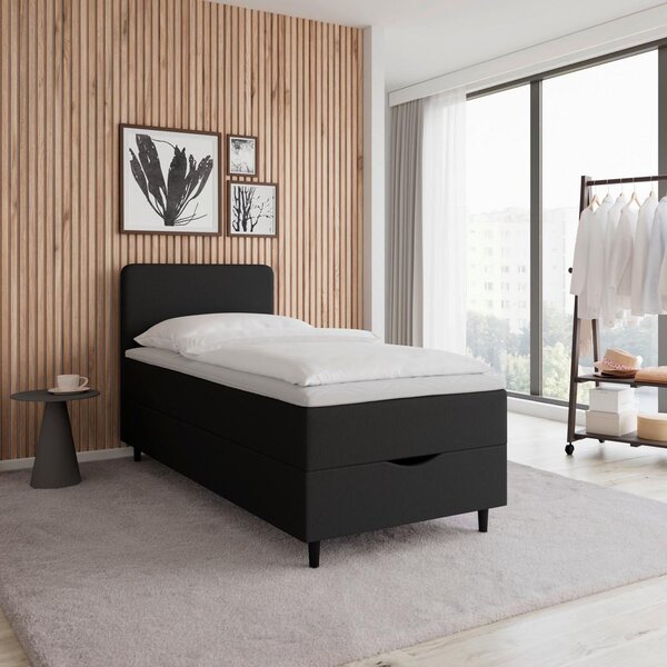 Bessagi Home Postelja Z Vzmetnico Vida, Antracit, Nadvložek, 90x200