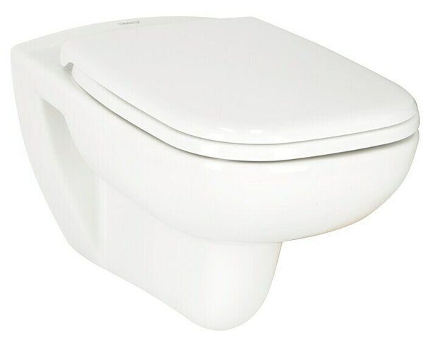 Duravit D-Code Set za stenski WC (Izpiranje brez roba, Brez posebne glazure, Oblika splakovanja: Globok, Položaj straniščne odprtine: Vodoravno, Bele