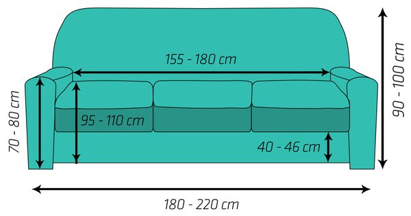 4Home Multielastična prevleka za kavč Comfort, bež, 180 - 220 cm, 180 - 220 cm
