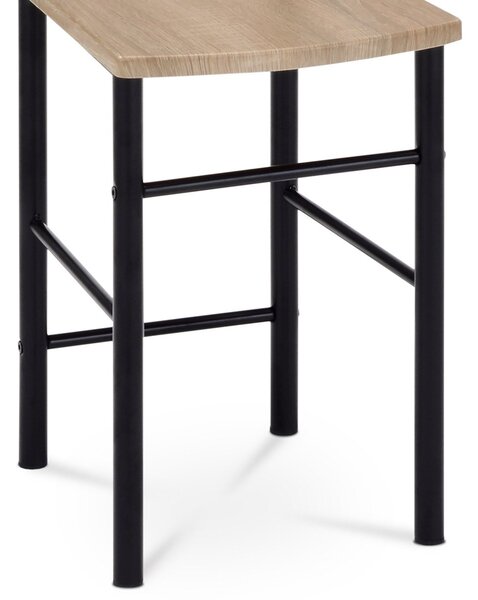 Nemi služabnik 81870 BK črni lak/sonoma hrast, 119cm