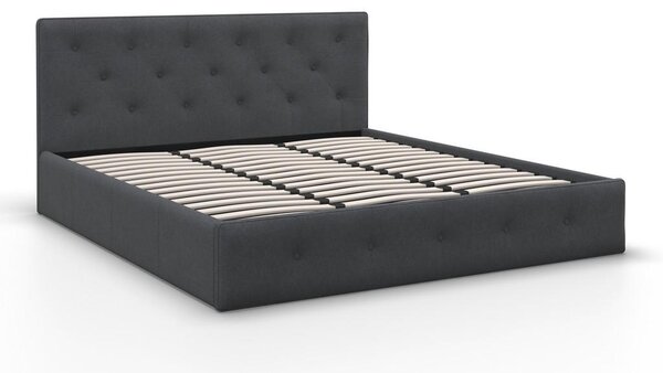 Bessagi Home Oblazinjena Postelja Julie, Temno Siva, 180x200, Predal