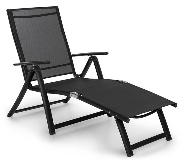 Blumfeldt Pomporto Lounge, vrtni ležalnik, PVC, PE, aluminij,7 položajev, antracit
